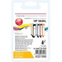 Viking 364XL compatibele HP inktcartridge N9J74AE zwart, cyaan, magenta, geel multipak 4 stuks