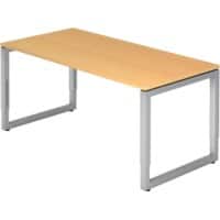 Hammerbacher Bureau Beuken 4 voeten 1.600 (B) x 800 (D) x 850 (H) mm Gemelamineerde spaanplaat