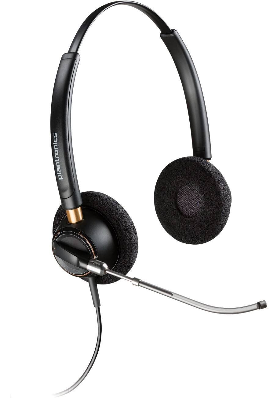 Plantronics ENCOREPRO HW520V Bedraad Headset Over het hoofd Noise Cancelling Met Microfoon Zwart