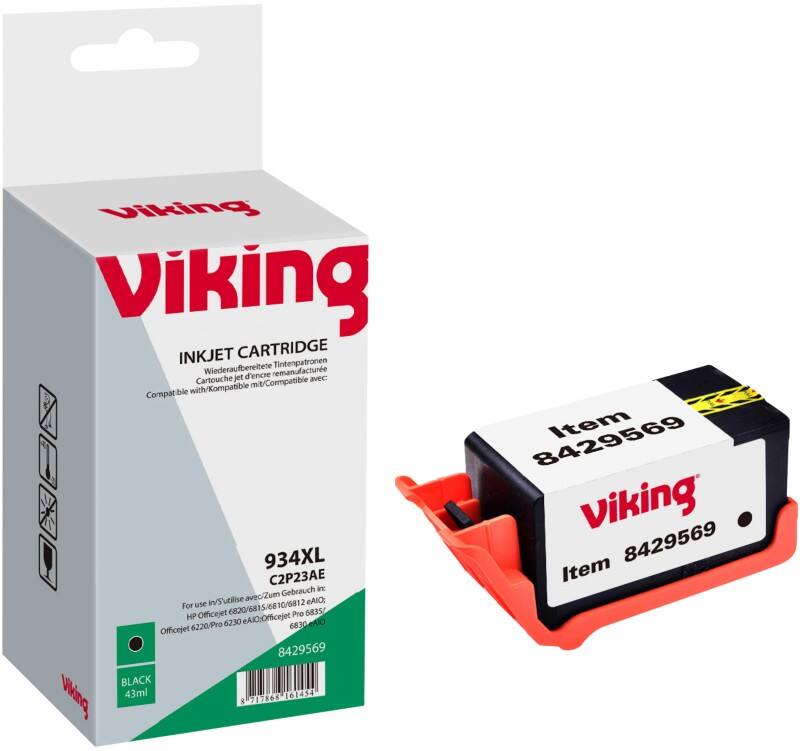 Viking 934XL compatibele HP inktcartridge C2P23AE zwart