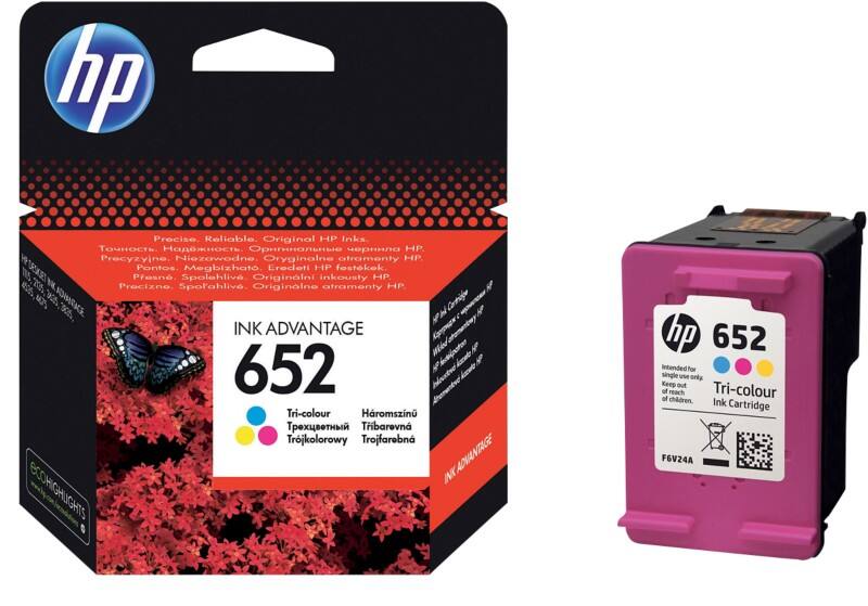 HP 652 Origineel Inktcartridge F6V24AE Cyaan, magenta, geel