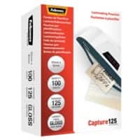 Fellowes Capture Lamineerhoezen A6 Glanzend 125 micron Transparant 100 Stuks