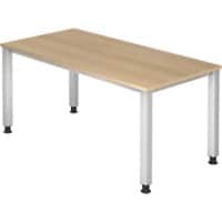 Hammerbacher Q Series Hoogteverstelbaar Bureau Rechthoekig Eiken 4 voeten 1.600 (B) x 685 (H) mm Hout