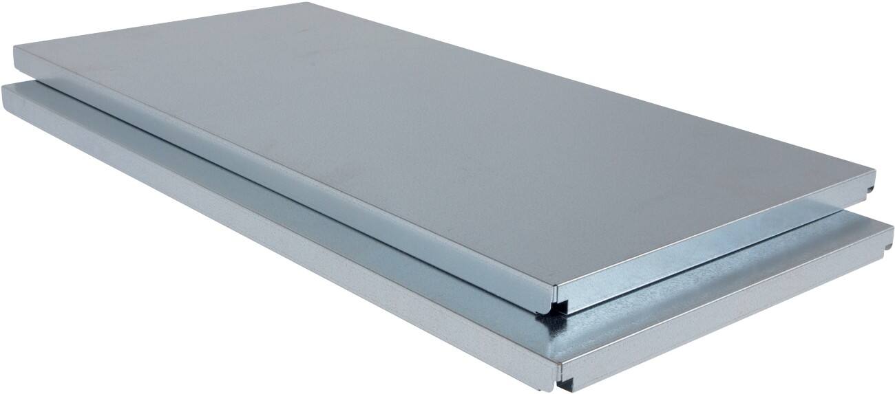 MANORGA ISOBOIS Legbord 2 Planken Gegalvaniseerd staal 1,000 x 300 x 62.5 mm Grijs 2 Stuks
