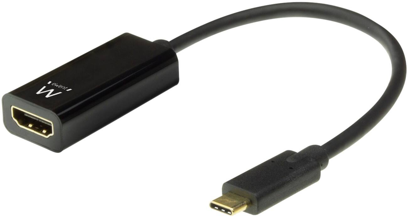 ewent 1 x USB C male naar 1 x HDMI Type A female Adapter 0.11m Wit