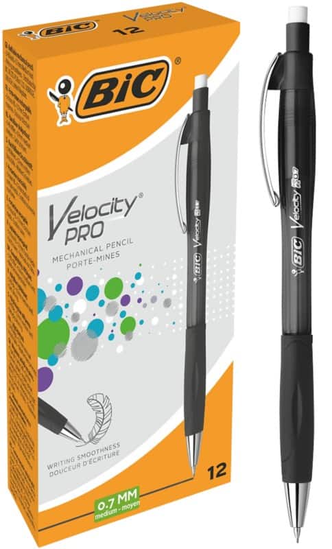 BIC ATLANTIS Velocity Pro Vulpotlood - HB Grijs 12 Stuks