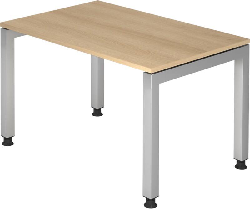 Hammerbacher J Series VJS Hoogteverstelbaar Bureau Rechthoekig Eiken 4 metalen poten 1.200 (B) x 800 (D) x 760 (H) mm Spaanplaat, Staal