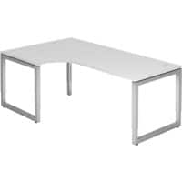 Hammerbacher R Series VRS Hoekbureau Rechthoekig Wit Wang 2.000 (B) x 1.200 (D) x 850 (H) mm Spaanplaat, Staal