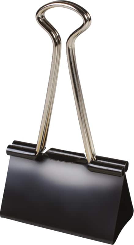 Viking Papierklemmen Foldback Clips 50 mm Zwart Metaal 12 Stuks