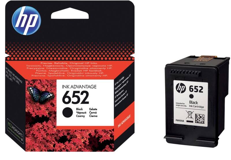 HP 652 Origineel Inktcartridge F6V24AE Zwart