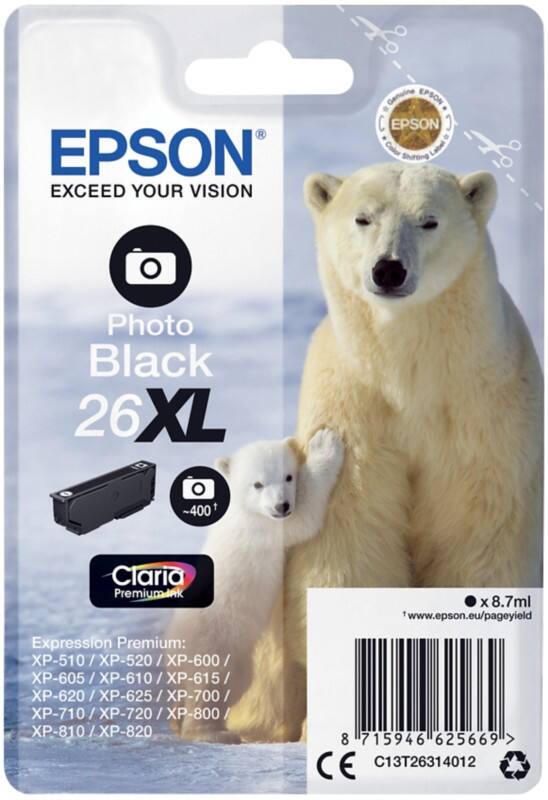 Epson 26XL Origineel Inktcartridge C13T26314012 Zwart