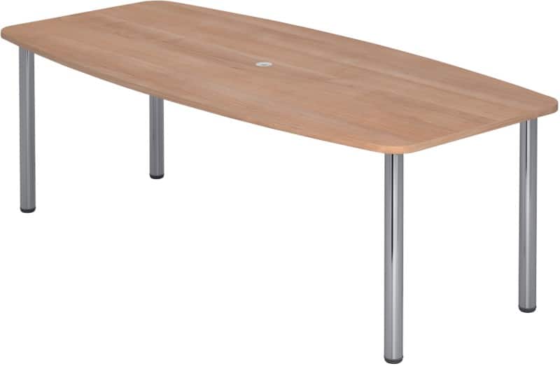 Hammerbacher Conferentietafel KT22C Walnoot 2.200 x 1.050 x 740 mm