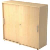 Hammerbacher Roldeurkast Melamine Afsluitbaar 1.200 x 400 x 1.100 mm Ahorn Bruin