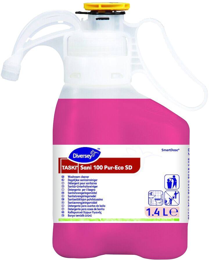 TASKI Sani 100 Pur-Eco SD Toiletreiniger Vloeibaar Licht geparfumeerd 1,4 l