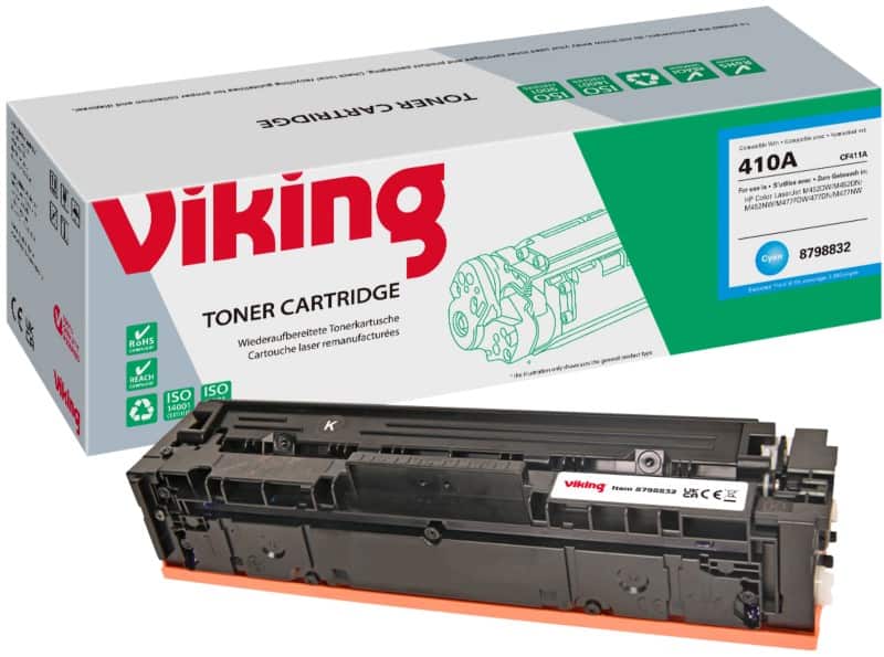 Viking 410A compatibele HP tonercartridge CF411A cyaan