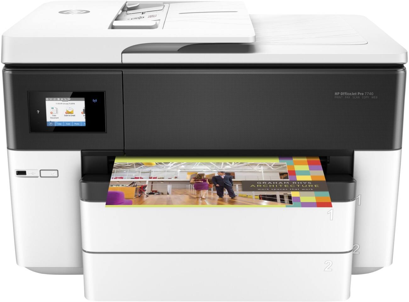 HP Officejet Pro 7740 A3 4-in-1 Kleurenlaserprinter met draadloos printen
