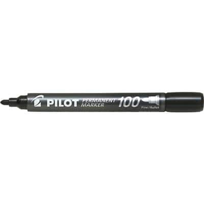 Pilot Super Grip 100 permanentmarker fijn ronde punt 1 mm zwart