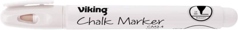 Viking CM2,4 Niet-permanent Krijtmarker Wit Medium Ronde punt 2,4 mm