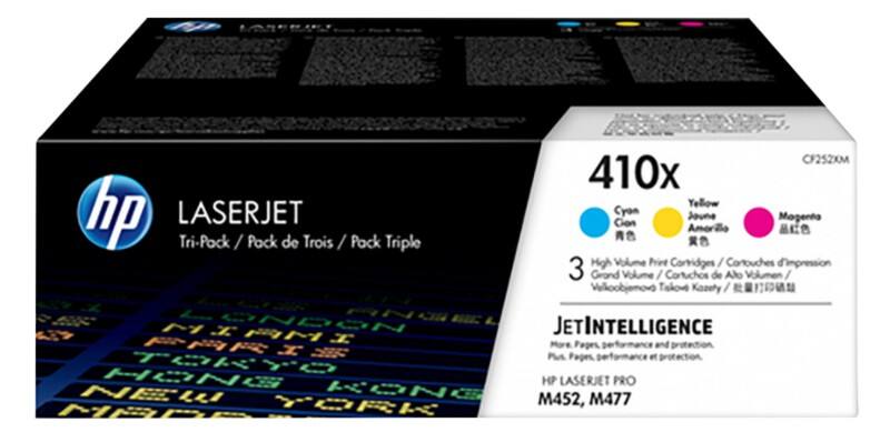 HP 410X Origineel Tonercartridge CF252XM Cyaan, Magenta, Geel 3 Stuks
