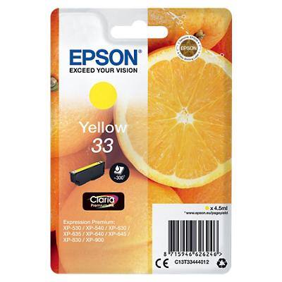 Epson 33 Origineel Inktcartridge C13T33444012 Geel