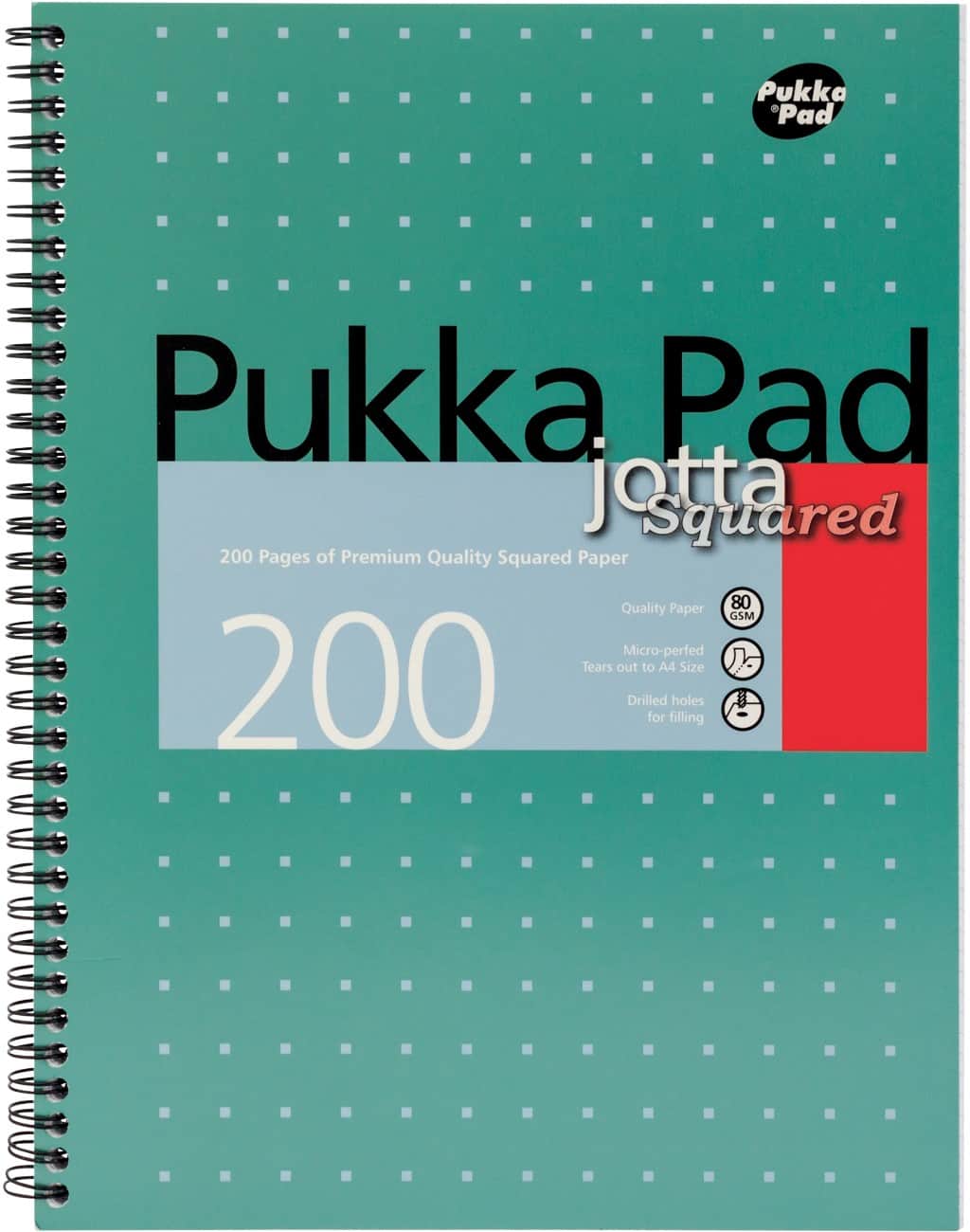 Pukka Pad Notitieblok Kleurenassortiment 5 mm Geruit A4 3 stuks