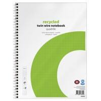 Office Depot A4+ Spiraalblok Wit Papieren kaft Geruit Recycled Microperforatie 100 vellen