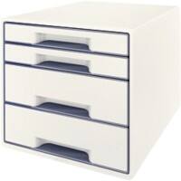 Leitz WOW Cube Ladenkastje Duokleur met 4 laden A4 Wit, Grijs 28,7 x 27 x 36,3 cm