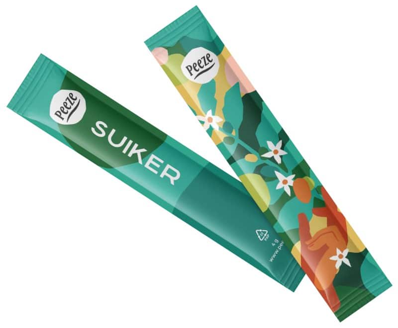 PEEZE Wit Suikersticks 500 Stuks à 4 g