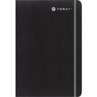 Foray Executive A5 notitieboek zwart softcover imitatieleer gelinieerd geperforeerd 100 vellen