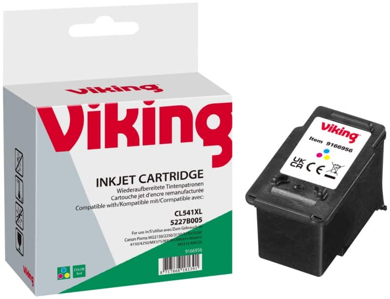 Viking CL-541 compatibele Canon inktcartridge cyaan, geel, magenta