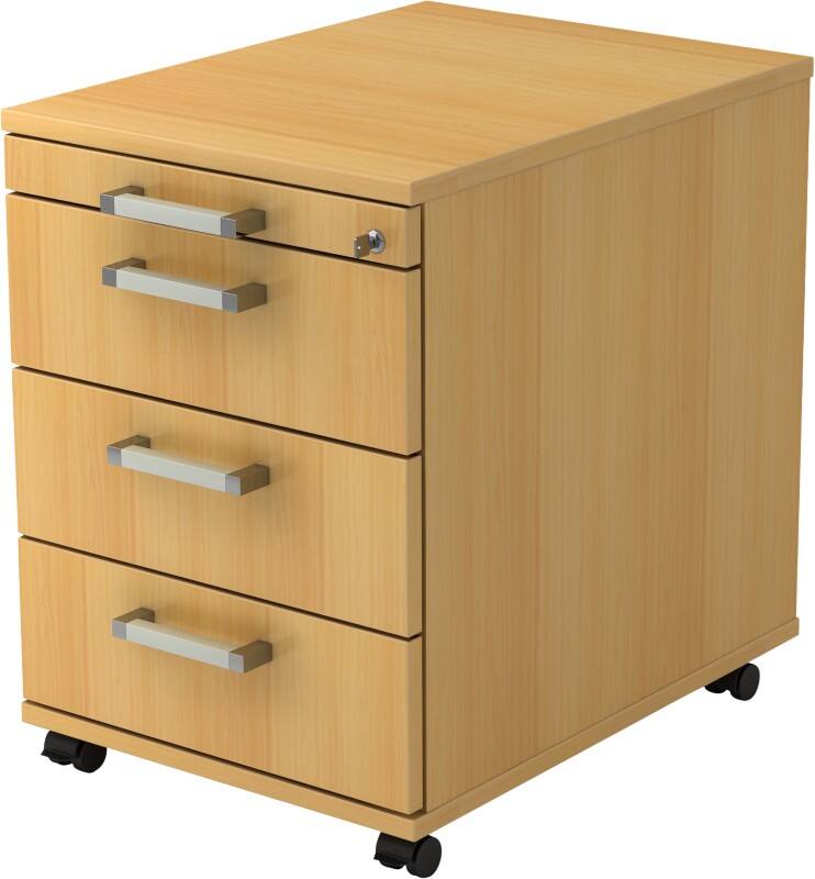 Hammerbacher Mobiel ladeblok 4 lades 428 x 580 x 590 mm Beuken