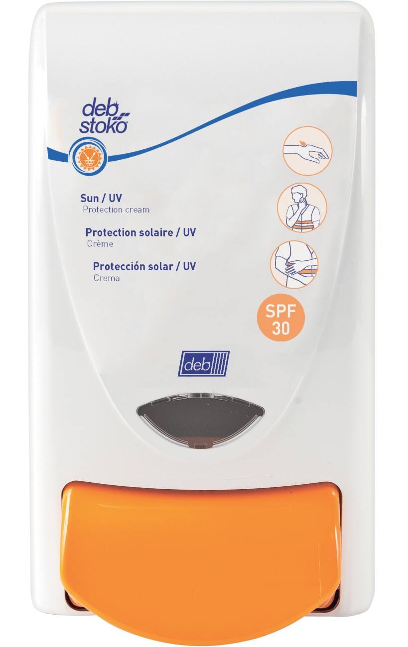 Deb Zonnebrandcrème dispenser Geel, wit