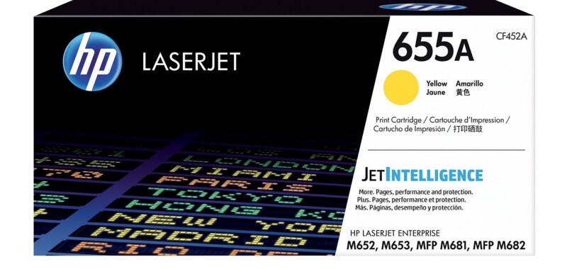 HP 655A originele tonercartridge CF452A geel