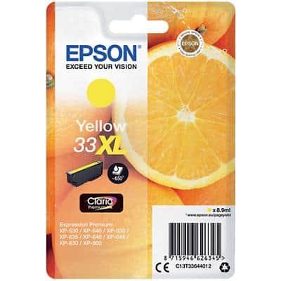Epson 33XL Origineel Inktcartridge C13T33644012 Geel