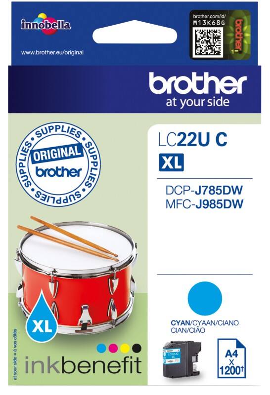 Brother LC22UC Origineel Inktcartridge Cyaan