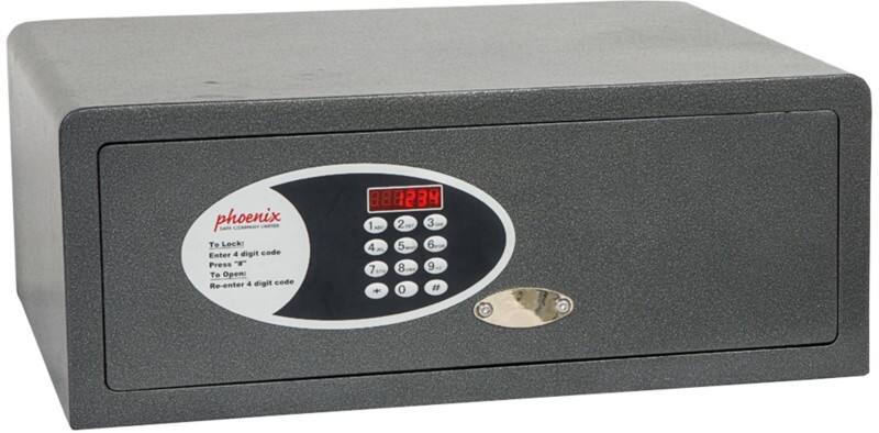 Phoenix Hotel Veiligheidskluis met Elektronisch Slot Dione SS0311E 200 X 520 x 406 mm Grafiet