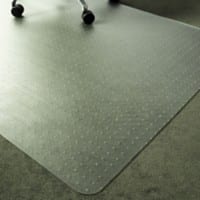 Realspace Stoelmat Polymeer Rechthoekig Transparant 120 x 90 cm Zachte vloer