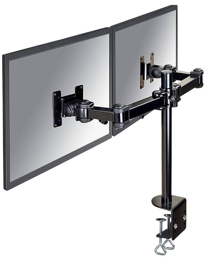 NewStar FPMA-D960D Dubbele bureaustandaard voor flatscreens Hoogteverstelbaar Tot 27 inch Zwart